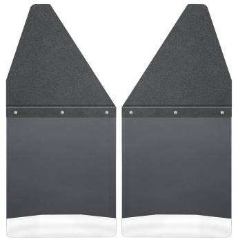 Husky Liners - Husky Liners Kick Back Mud Flap - 12" Wide - Rear - Weighted - Plastic/Stainless - Black/Textured/Natural - Various Applications - (Pair)