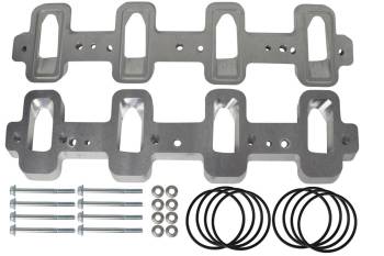 ICT Billet - ICT Billet Intake Manifold Spacer - Gaskets/Hardware Included - Rectangle to Cathedral Port - Aluminum - GM LS-Series