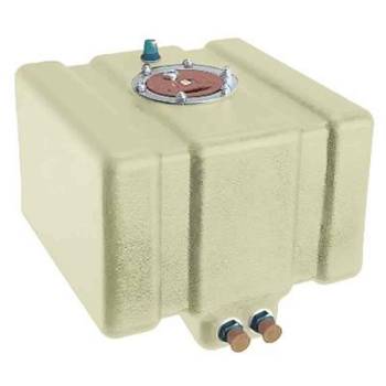 Jaz Products - Jaz Products Fuel Cell - 13 x 13 x 8" Tall - Dual 8 AN Outlet - 6 AN Vent - Plastic