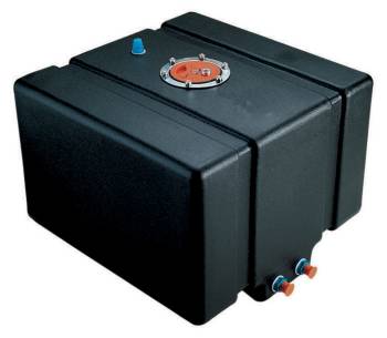 Jaz Products - Jaz Products Drag Race Fuel Cell - 12 gal - 17-1/2 x 16" x 10" Tall - Two 8 AN Outlets - 6 AN Return - Plastic - Black