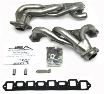 JBA Performance Exhaust - JBA Shorty Headers - 1-5/8" Primary - 2-1/2" Collector - Stainless - 5.8 L - (Pair)