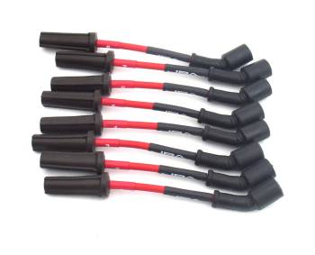 JBA Performance Exhaust - JBA Spiral Core Spark Plug Wire Set - 8 mm - Red - 45 Degree Plug Boot - Socket Style - GM LS-Series
