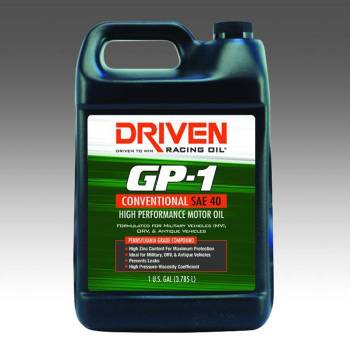 Driven Racing Oil - Driven GP-1 High Performance Motor Oil - 40W - Conventional - 1 Gal. Jug
