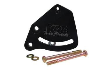 KRC Power Steering - KRC Power Steering Power Steering Pump Bracket - Aluminum - Black - KRC Pump - Small Block Chevy