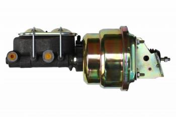 Leed Brakes - Leed Master Cylinder and Booster - Dual Integral Reservoir - 7" OD - Dual Diaphragm - Steel - Zinc Plated - GM