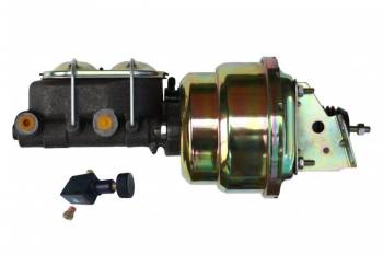 Leed Brakes - Leed Master Cylinder and Booster - Dual Integral Reservoir - 7" OD - Single Diaphragm - Steel - Zinc Plated