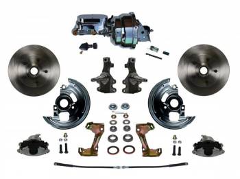 Leed Brakes - Leed Power Disc Conversion Brake System - Front - 1 Piston Caliper - 11" Solid Rotors - Booster/Master Cylinder - Iron