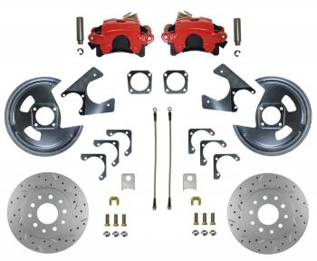 Leed Brakes - Leed MaxGrip XDS Brake System - Disc Conversion - Rear - 1 Piston Caliper - Iron - Red Powder Coat