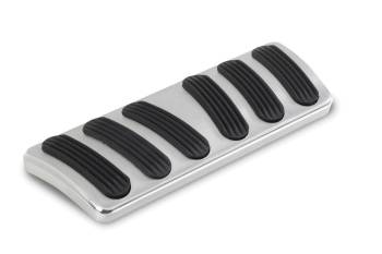 Lokar - Lokar Brake Pedal Pads - Curved - Rubber Pads - Billet Aluminum - Brushed