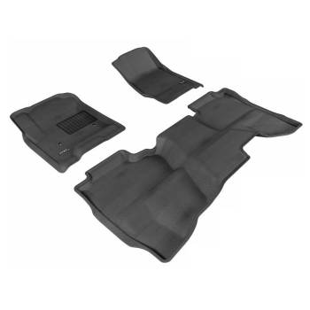 3D MAXpider - 3D MAXpider Kagu Floor Liner - Front/2nd Row - Plastic - Black/Textured - Double Cab