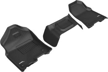 3D MAXpider - 3D MAXpider Kagu Floor Liner - Front - Over the Hump - Plastic - Black/Textured - Crew/Quad Cab - Bench Seats