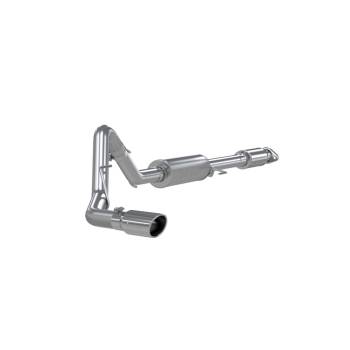 MBRP Performance Exhaust - MBRP Installer Series Exhaust System - Cat-Back - 3" Diameter - Single Side Exit - 3-1/2" Polished Tip - Steel - Aluminized - Ford Modular