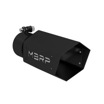 MBRP Performance Exhaust - MBRP Exhaust Tip - Clamp-On - 3" Inlet - 4" Hex Outlet - 10" Long - Stainless - Black Powder Coat