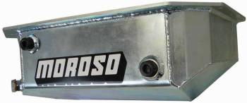 Moroso Performance Products - Moroso Street/Strip Engine Oil Pan - Driver Side Sump - 7 qt - 5.500" Deep - Baffled - Steel - Zinc Oxide - Honda K-Series