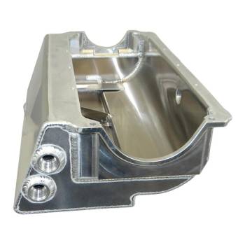 Moroso Performance Products - Moroso Dry Sump Oil Pan - 6-1/2" Deep - Two 12 AN Female Passenger Side Pickups - Steel - Zinc Plated - Small Block Chevy - 410 Sprint Car