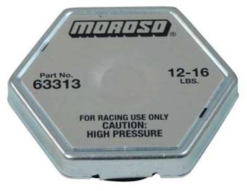 Moroso Performance Products - Moroso Radiator Cap - Hexagon - Moroso Logo - Fit Standard Size Radiator Necks