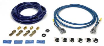 Moroso Performance Products - Moroso Battery Cable - 20 Ft. - 4 Terminals - 8 Ft. . 2 Top Post Terminals - Clamps/Grommets/Shrink Sleeves Included - Copper - Blue