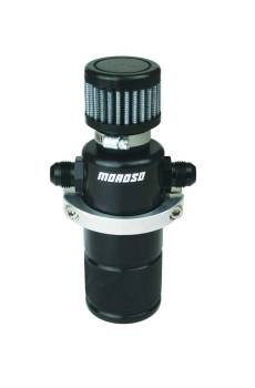 Moroso Performance Products - Moroso Breather Tank - Dual 8 AN Female Inlet - 8 AN Male Adapters included - Aluminum - Black