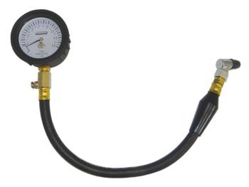 Moroso Performance Products - Moroso Tire Pressure Gauge - Analog - 2-1/4" Diameter - White Face - 1/2 lb Increments