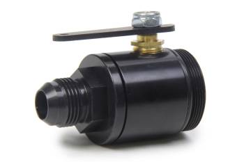 MPD Racing - MPD Fuel Shutoff Valve - In-Line - 12 AN Male Inlet - 12 AN Male Outlet - Aluminum - Black