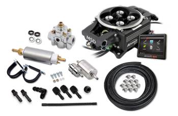 MSD - MSD Atomic EFI 2 Fuel Injection System - Throttle Body - Square Bore - 100 lb/hr Injectors - Cast Aluminum - Black