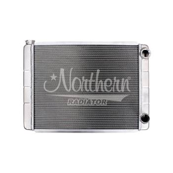 Northern Radiator - Northern Race Pro Radiator - 28" W x 22-1/2" H x 3-1/8" D - Dual Pass - Passenger Side Inlet - Passenger Side Outlet - Aluminum
