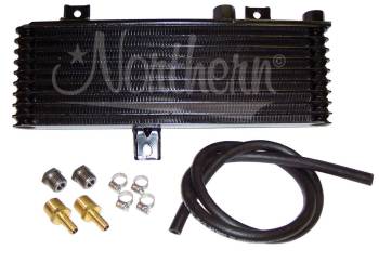 Northern Radiator - Northern Fluid Cooler - 1/2" NPT Inlet/Outlet - Plate and Fin - Hardware Included - Aluminum - Black - Fullsize Trucks