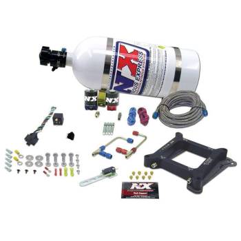 Nitrous Express - Nitrous Express Gemini Nitrous Oxide System - Wet - Single Stage - 50-300 HP - 10 lb Bottle - White