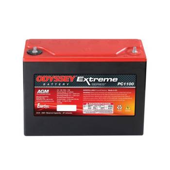 Odyssey Battery - Odyssey Extreme Series Battery - AGM - 12V - 500 Cranking amp - Top Post - Threaded Terminals - 9.84" L x 8.11" H x 3.82" W