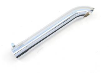 Patriot Exhaust - Patriot Exhaust Tip - 1-3/4" Inlet - 1-3/4" Round Outlet - 13" Long - Single Wall - Cut Edge - Turndown Style - Steel - Chrome
