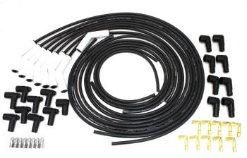 PerTronix Performance Products - PerTronix Flame-Thrower Spark Plug Wire Set - Spiral Core - 8 mm - Black - 45 Degree Ceramic Boot - HEI/Socket Style - Universal 8-Cylinder
