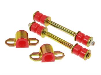 Prothane Motion Control - Prothane Sway Bar End Links - 23 mm Bar - Hardware Included - Polyurethane/Steel - Red - Cadmium Plated