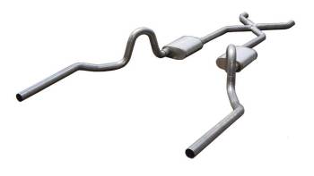 Pypes Performance Exhaust - Pypes Performance Exhaust Street Pro X-Pipe Exhaust System - Crossmember Back - Dual Rear Exit - 2-1/2" Diameter - Stainless