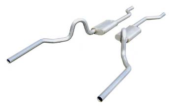 Pypes Performance Exhaust - Pypes Performance Exhaust Turbo Pro Exhaust System - Crossmember Back - Dual Rear Exit - 2-1/2" Diameter - Stainless