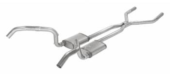 Pypes Performance Exhaust - Pypes Performance Exhaust H-Bomb Street Pro Exhaust System - Crossmember Back - 2-1/2" Diameter - Dual Rear Exit - Stainless
