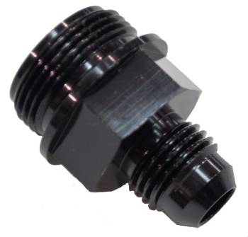 Quick Fuel Technology - Quick Fuel Technology Adapter Fitting - Straight - 6 AN Male to 7/8-20" Male - Aluminum - Black