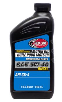 Red Line Synthetic Oil - Red Line Professional Series Motor Oil - 5W40 - Diesel - Synthetic - 1 Qt. Bottle