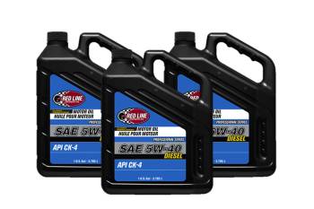 Red Line Synthetic Oil - Red Line Professional Series Motor Oil - 5W40 - Diesel - Synthetic - 1 Gal. Bottle - (Set of 3)