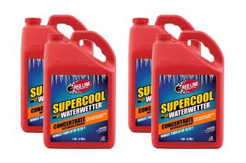Red Line Synthetic Oil - Red Line Supercool Antifreeze/Coolant Additive - WaterWetter - 1 Gal. Jug - (Set of 4)