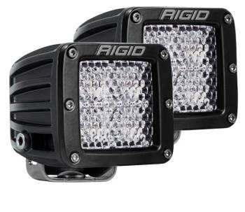 Rigid Industries - Rigid Industries Dually LED Light Assembly - Diffused - 16 Watts - 4 White LED - 2-15/16 x 3-3/16" Rectangle - Surface Mount - Black - (Pair)