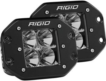 Rigid Industries - Rigid Industries D-Series PRO LED Light Assembly - Flood - 30 Watts - 4 White LED - 3 x 3" Square - Flush Mount - Aluminum - Black - (Pair)