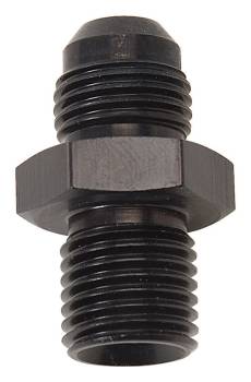 Russell Performance Products - Russell Adapter Fitting - Straight - 6 AN Male to 14 mm x 1.50 Male - Aluminum - Black