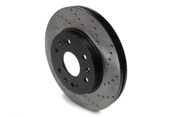 StopTech - StopTech Premium Sport Brake Rotor - Front - Driver Side - Drilled/Slotted - 330 mm OD - 30 mm Thickness - 6 x 140.5 mm Bolt Pattern - Iron - Black