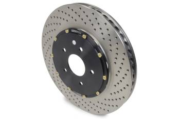StopTech - StopTech AeroRotor Brake Rotor - Front - Driver Side - Drilled - 355 mm OD - 32 mm Thick - 5 x 120.65 mm Bolt Pattern - Iron - Black Paint