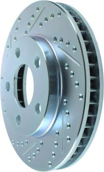StopTech - StopTech Sport Brake Rotor - Front - Driver Side - Drilled/Slotted - 278 mm OD - 32.3 mm Thick - 5 x 118 mm Bolt Pattern - Iron