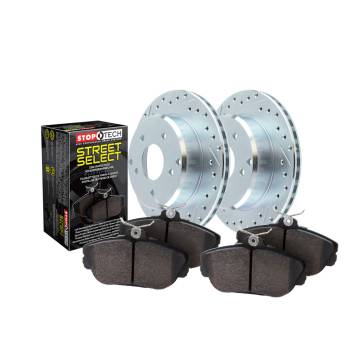 StopTech - StopTech Sport Brake Rotor and Pad Kit - Front - Ceramic Pads - Iron