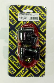 Taylor Cable Products - Taylor Coil Wire - 8.0 mm - Red - 90 Degree Boots - HEI/Socket Style