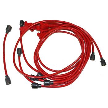 Taylor Cable Products - Taylor Spiro-Pro Spark Plug Wire Set - Spiral Core - 8 mm - Red - 90 Degree Plug Boots - Socket Style - Small Block Chevy