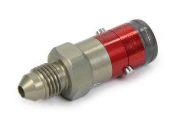 Ti22 Performance - Ti22 Premium Quick Disconnect Fitting - 3 AN Male to Female Disconnect - Aluminum - Red/Natural