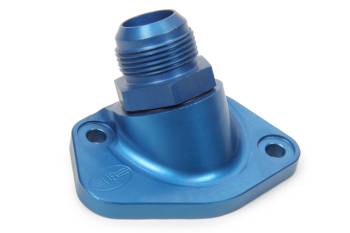 UB Machine - UB Machine Water Neck - 20 AN Male - Bolt-On - Billet Aluminum - Blue - Small Block Ford